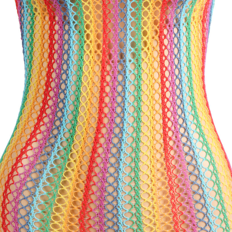 SUBBLIME - 952341 RAINBOW FISHNET DRESS ONE SIZE - Amore24