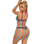 SUBBLIME - 952341 RAINBOW FISHNET DRESS ONE SIZE - Amore24