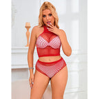 SUBBLIME - 952402 FISHNET SET WITH PINK DIAMONDS ONE SIZE - Amore24