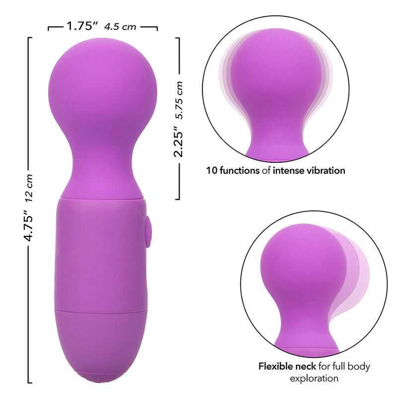 CALEXOTICS - FIRST TIME RECHARGEABLE MASSAGER 10 VIBRATIONS PURPLE - Amore24
