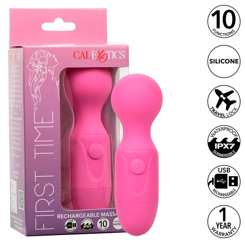 CALEXOTICS - FIRST TIME RECHARGEABLE MASSAGER 10 VIBRATIONS PINK - Amore24