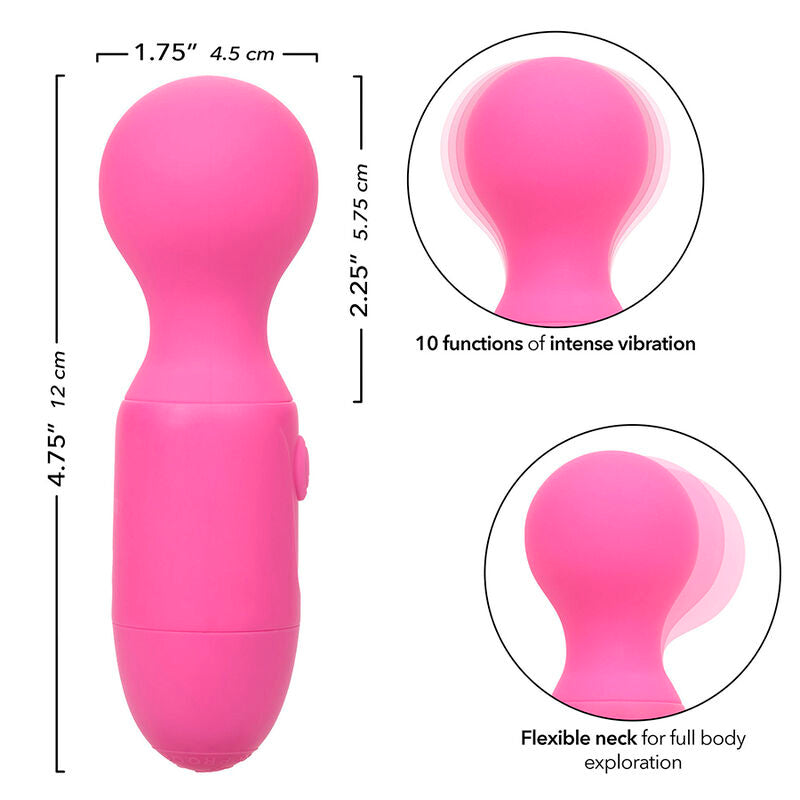 CALEXOTICS - FIRST TIME RECHARGEABLE MASSAGER 10 VIBRATIONS PINK - Amore24
