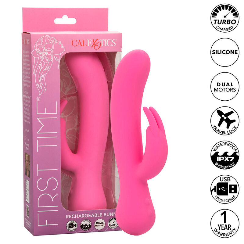 CALEXOTICS - FIRST TIME VIBRATOR RABBIT RECHARGEABLE PINK - Amore24