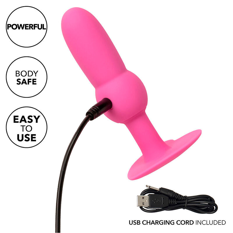 CALEXOTICS - FIRST TIME ANAL PLUG BEADED PROBE 10 VIBRATIONS PINK - Amore24