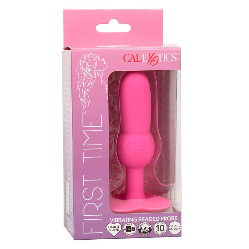 CALEXOTICS - FIRST TIME ANAL PLUG BEADED PROBE 10 VIBRATIONS PINK - Amore24