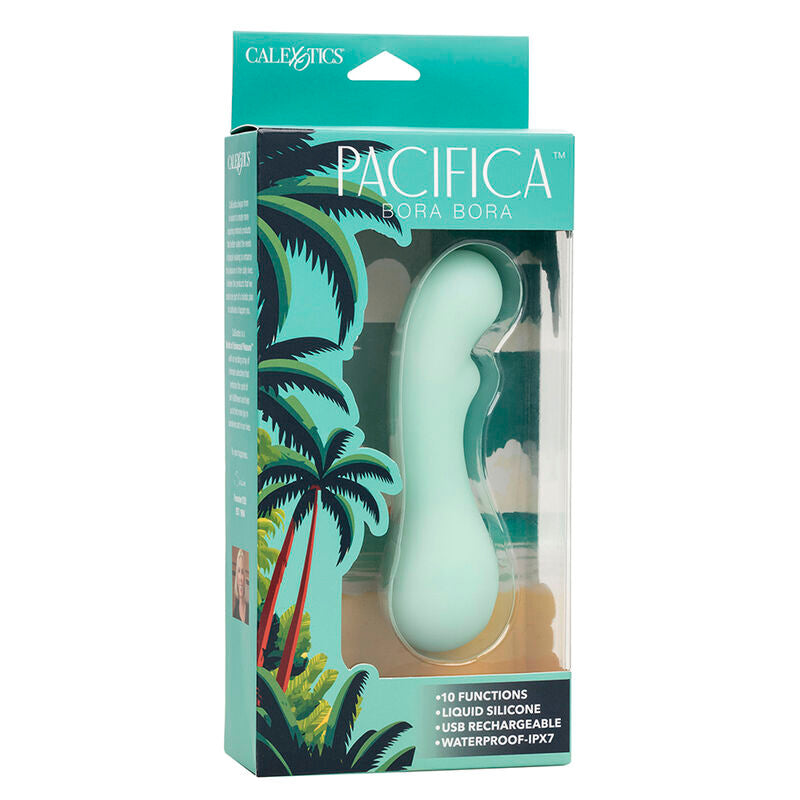CALEXOTICS - PACIFICA BORA BORA ESTIMULATOR G SPOT 10 VIBRATIONS AQUA - Amore24