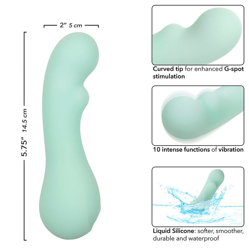 CALEXOTICS - PACIFICA BORA BORA ESTIMULATOR G SPOT 10 VIBRATIONS AQUA - Amore24