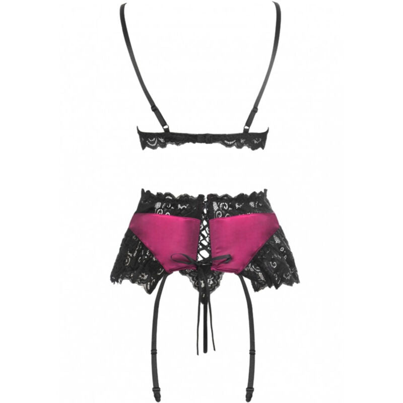 LIVCO CORSETTI FASHION - NAHIR LC 20214 BRA + PANTY + GARTER BELT L/XL - Amore24