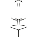 LIVCO CORSETTI FASHION - JIMENA LC 20216 BRA + THONG BLACK ONE SIZE - Amore24