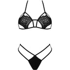 LIVCO CORSETTI FASHION - JIMENA LC 20216 BRA + THONG BLACK ONE SIZE - Amore24