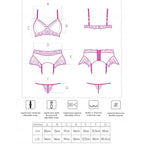LIVCO CORSETTI FASHION - NAHIR LC 20214 BRA + PANTY + GARTER BELT L/XL - Amore24