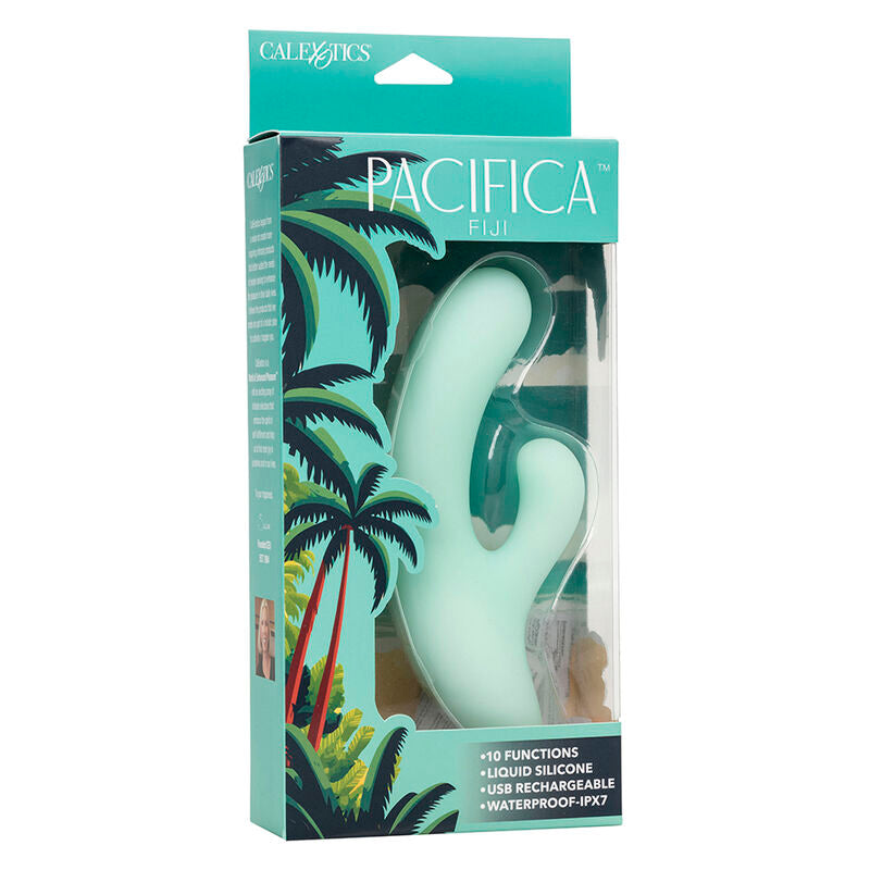CALEXOTICS - PACIFICA FIJI VIBRATOR & ESTIMULATOR G SPOT 10 VIBRATIONS AQUA - Amore24