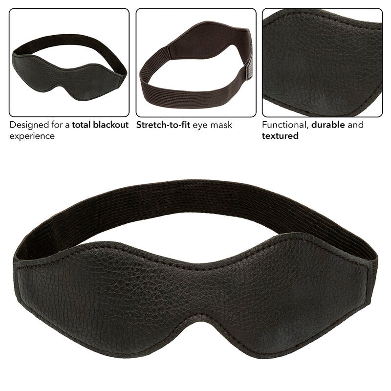 CALEXOTICS - NOCTURNAL EYE MASK PVC LEATHER BLACK - Amore24