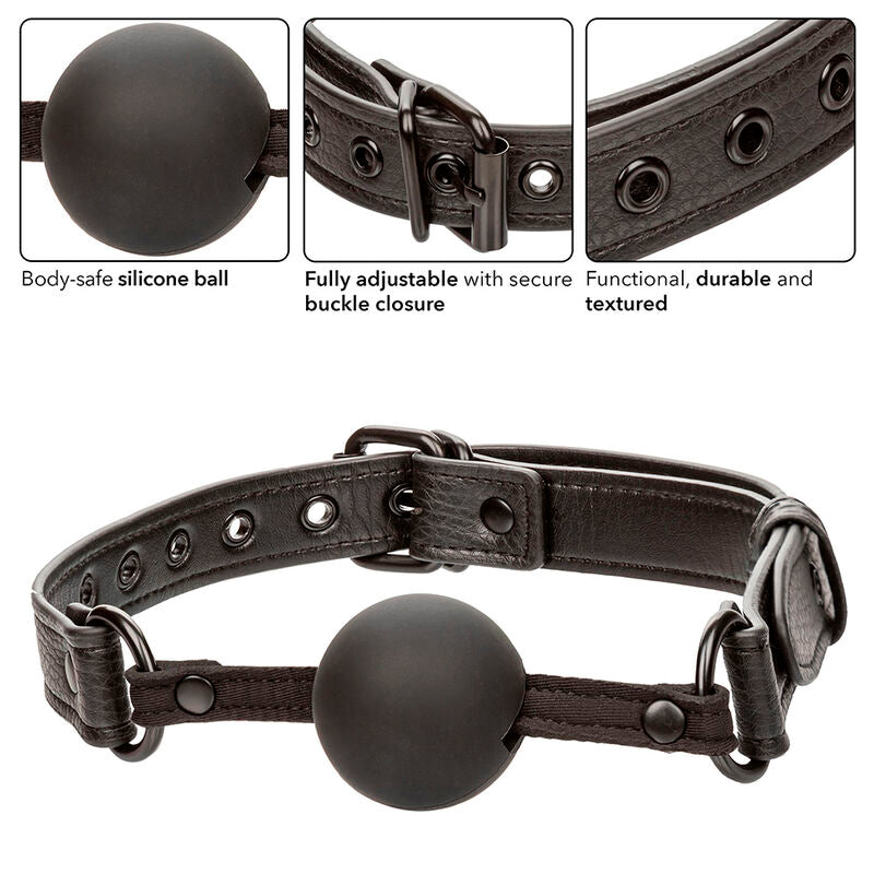 CALEXOTICS - NOCTURNAL BALL GAG SILICONE BLACK - Amore24