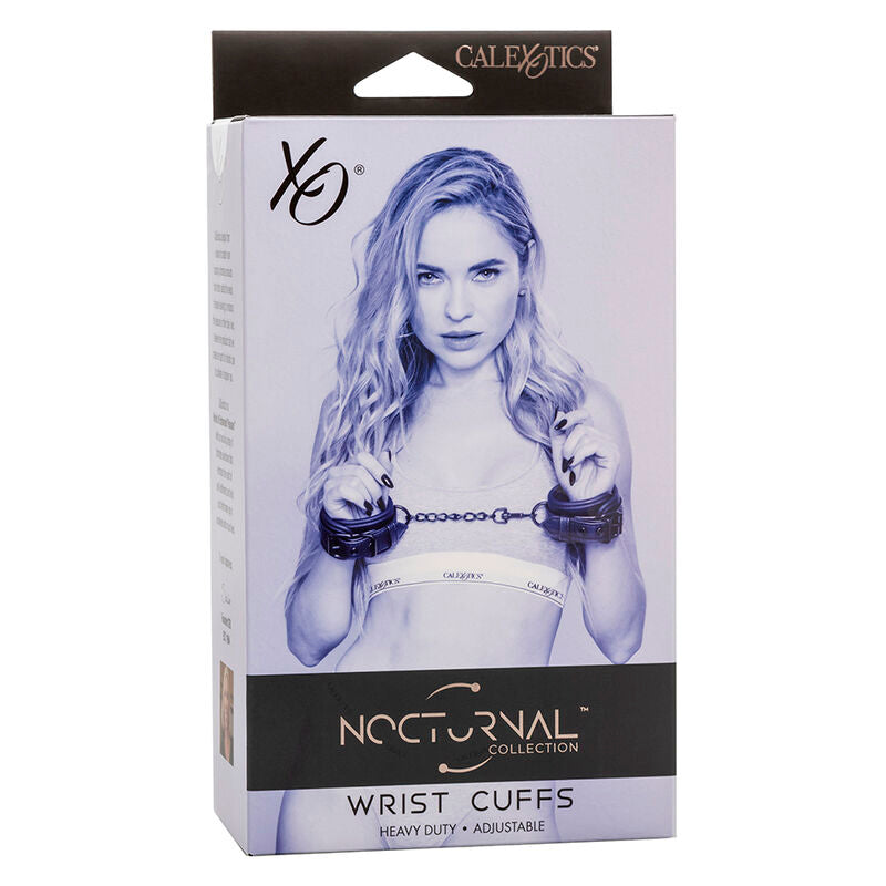 CALEXOTICS - NOCTURNAL LEATHER WRIST CUFFS ADJUSTABLE BLACK - Amore24