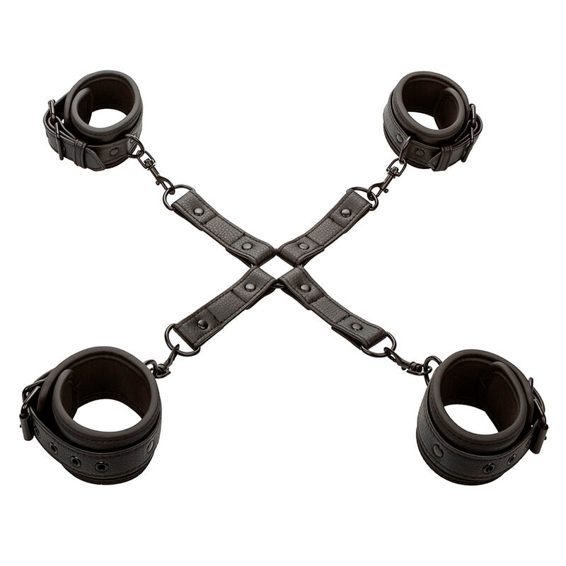CALEXOTICS - NOCTURNAL HOG TIE CONNECTOR CUERO AJUSTABLE BLACK - Amore24