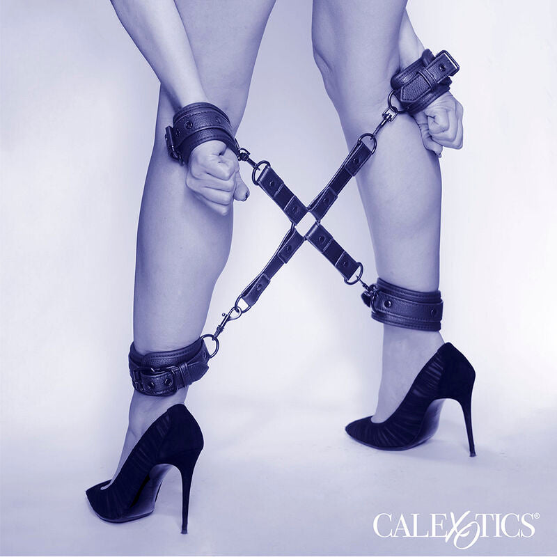 CALEXOTICS - NOCTURNAL HOG TIE CONNECTOR CUERO AJUSTABLE BLACK - Amore24