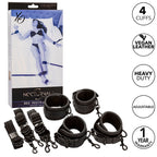CALEXOTICS - NOCTURNAL BED RESTRAINTS LEATHER ADJUSTABLE BLACK - Amore24