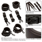 CALEXOTICS - NOCTURNAL BED RESTRAINTS LEATHER ADJUSTABLE BLACK - Amore24