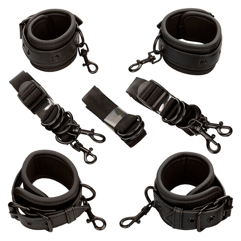 CALEXOTICS - NOCTURNAL BED RESTRAINTS LEATHER ADJUSTABLE BLACK - Amore24