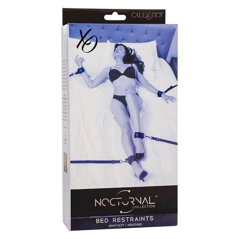 CALEXOTICS - NOCTURNAL BED RESTRAINTS LEATHER ADJUSTABLE BLACK - Amore24