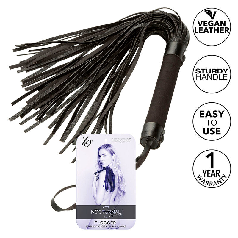 CALEXOTICS - NOCTURNAL FLOGGER LEATHER BLACK - Amore24