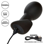 CALEXOTICS - ROCK BOTTOM ANAL PLUG 10 VIBRATIONS SILICONE BLACK - Amore24