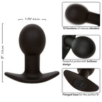 CALEXOTICS - ROCK BOTTOM ANAL PLUG 10 VIBRATIONS SILICONE BLACK - Amore24