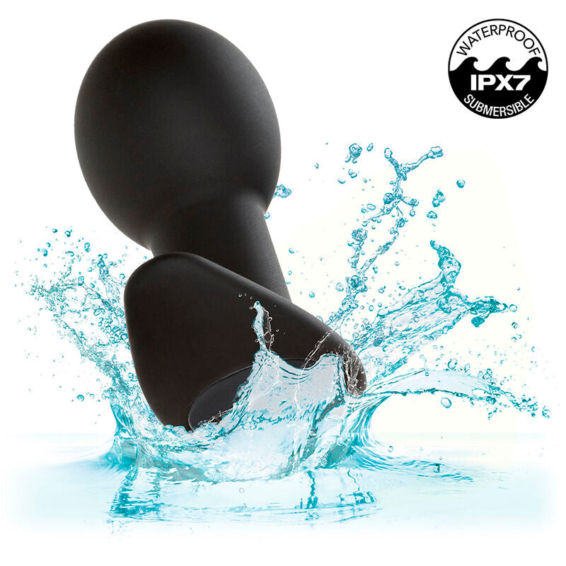 CALEXOTICS - ROCK BOTTOM ANAL PLUG 10 VIBRATIONS SILICONE BLACK - Amore24