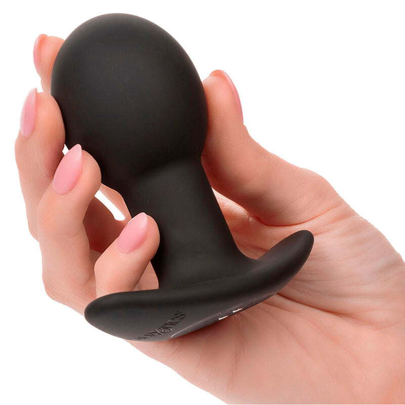 CALEXOTICS - ROCK BOTTOM ANAL PLUG 10 VIBRATIONS SILICONE BLACK - Amore24
