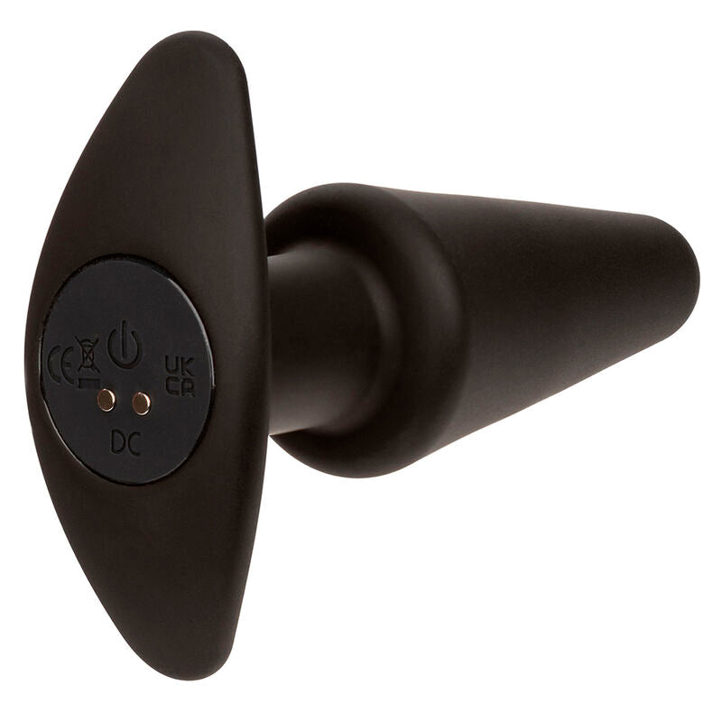 CALEXOTICS - ROCK BOTTOM TAPERED ANAL PLUG 10 VIBRACIONES SILICONE BLACK - Amore24