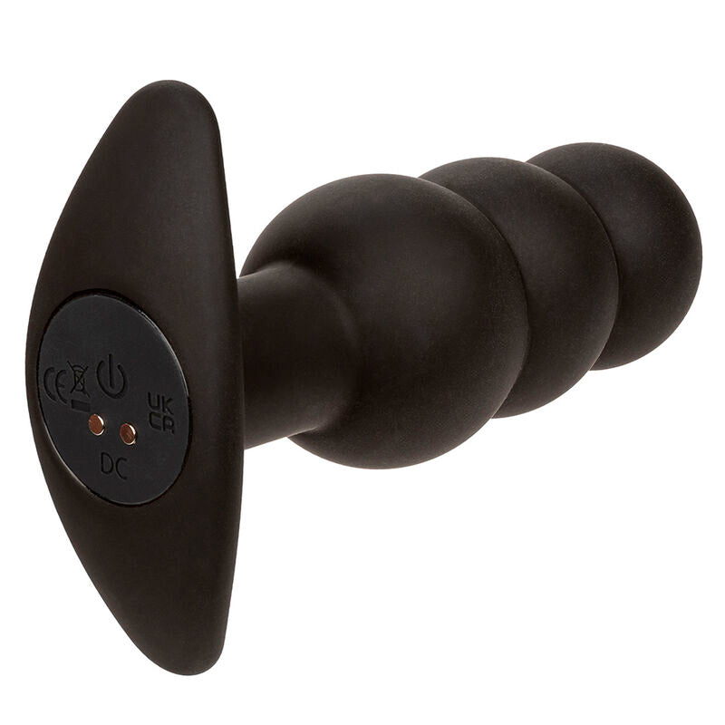 CALEXOTICS - ROCK BOTTOM BEADED ANAL PLUG 10 VIBRATIONS SILICONE BLACK - Amore24