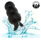 CALEXOTICS - ROCK BOTTOM BEADED ANAL PLUG 10 VIBRATIONS SILICONE BLACK - Amore24