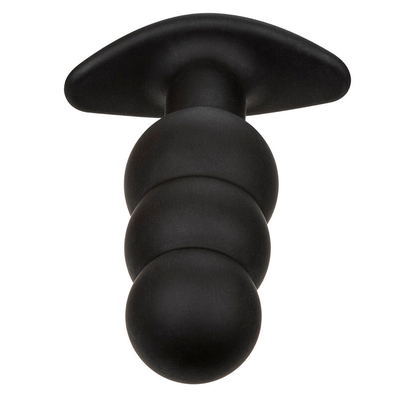 CALEXOTICS - ROCK BOTTOM BEADED ANAL PLUG 10 VIBRATIONS SILICONE BLACK - Amore24