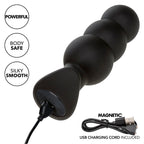CALEXOTICS - ROCK BOTTOM BEADED ANAL PLUG 10 VIBRATIONS SILICONE BLACK - Amore24