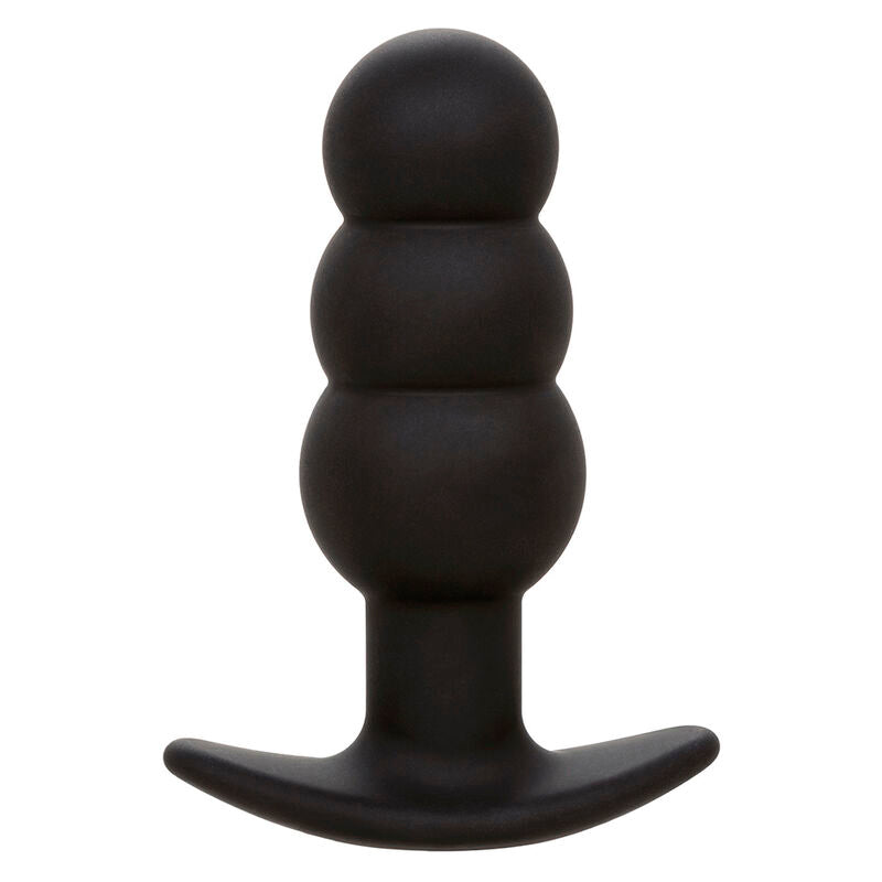 CALEXOTICS - ROCK BOTTOM BEADED ANAL PLUG 10 VIBRATIONS SILICONE BLACK - Amore24