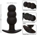 CALEXOTICS - ROCK BOTTOM BEADED ANAL PLUG 10 VIBRATIONS SILICONE BLACK - Amore24