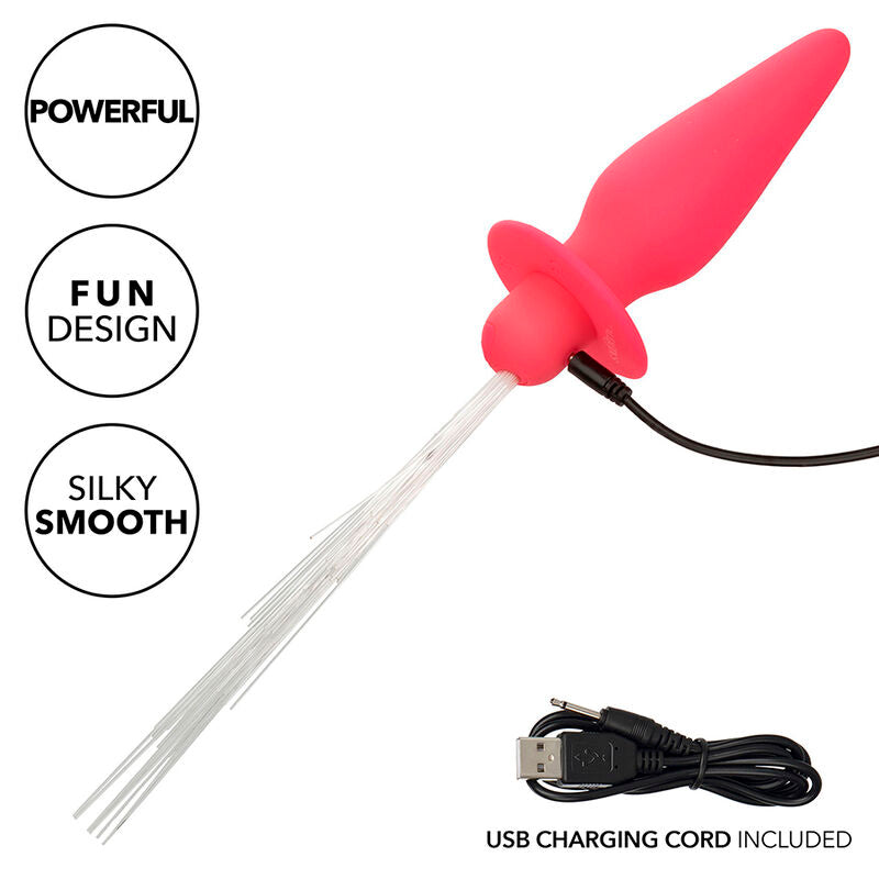 CALEXOTICS - SOUTHERN LIGHTS LIGHT UP ANAL PLUG 10 VIBRATIONS SILICONE PINK - Amore24