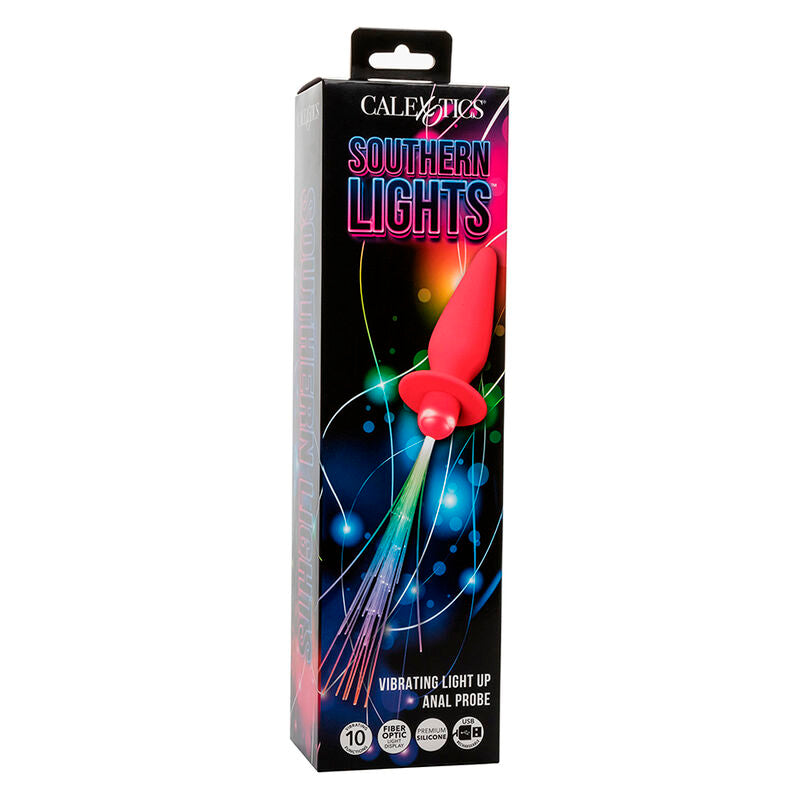 CALEXOTICS - SOUTHERN LIGHTS LIGHT UP ANAL PLUG 10 VIBRATIONS SILICONE PINK - Amore24