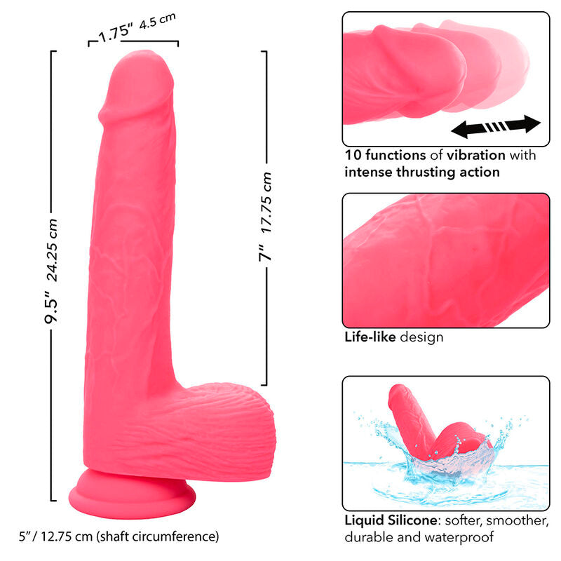 CALEXOTICS - STUDS REALISTIC VIBRATOR 10 VIBRATIONS PINK - Amore24