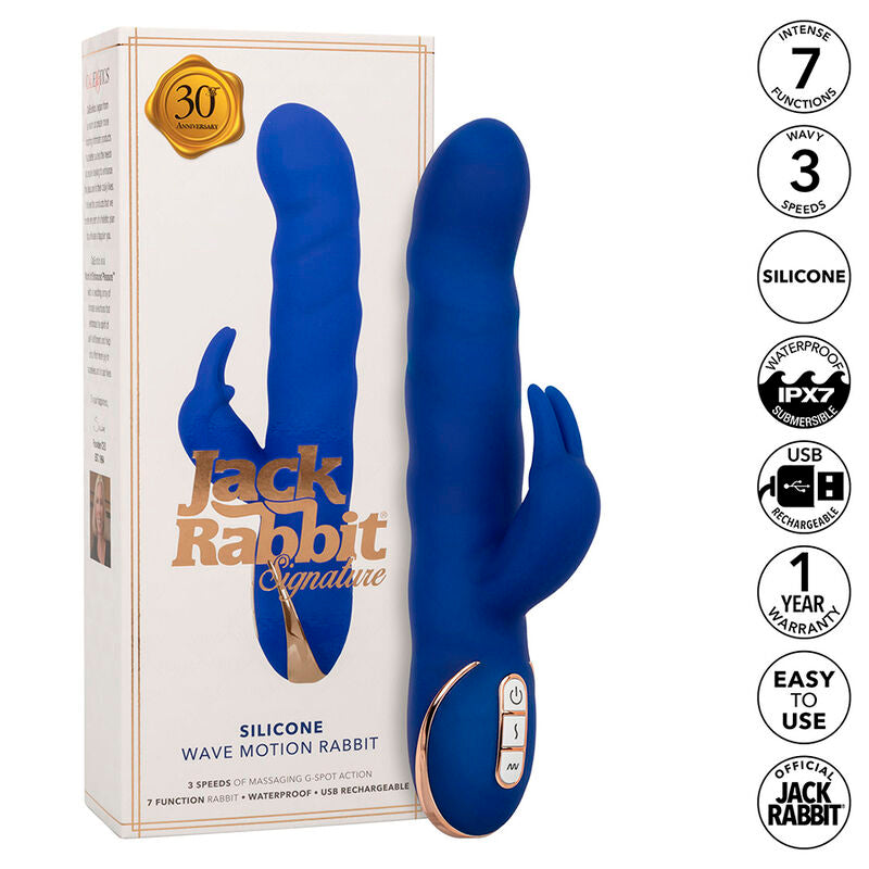 CALEXOTICS - JACK RABBIT VIBRATOR WAVE MOTION BLUE - Amore24