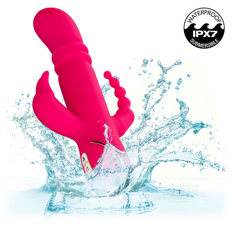 CALEXOTICS - JACK FANTASY TRIPLE HEATED VIBRATOR RABBIT PINK - Amore24