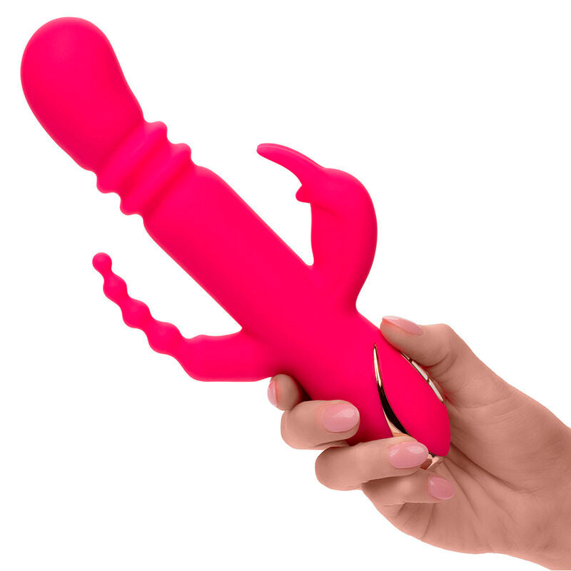 CALEXOTICS - JACK FANTASY TRIPLE HEATED VIBRATOR RABBIT PINK - Amore24