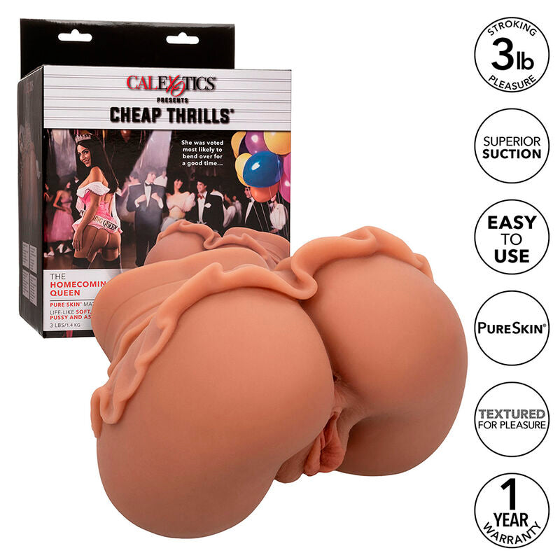 CALEXOTICS - THE HOMECOMING QUEEN DOUBLE REALISTIC MASTURBATOR CARAMEL - Amore24