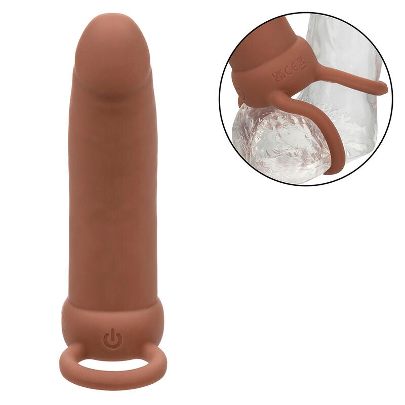 CALEXOTICS - MAXX THICK DUAL PENETRATOR 10 VIBRATIONS BROWN - Amore24