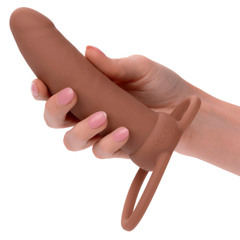 CALEXOTICS - MAXX THICK DUAL PENETRATOR 10 VIBRATIONS BROWN - Amore24