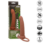 CALEXOTICS - MAXX RIBBED DUAL PENETRATOR 10 VIBRATIONS BROWN - Amore24