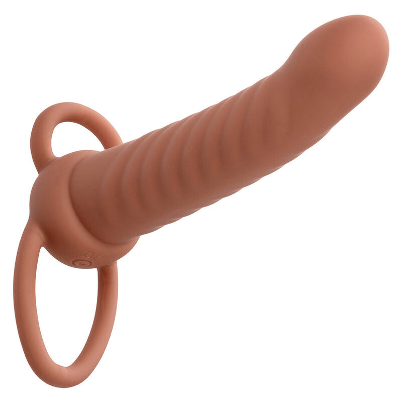 CALEXOTICS - MAXX RIBBED DUAL PENETRATOR 10 VIBRATIONS BROWN - Amore24