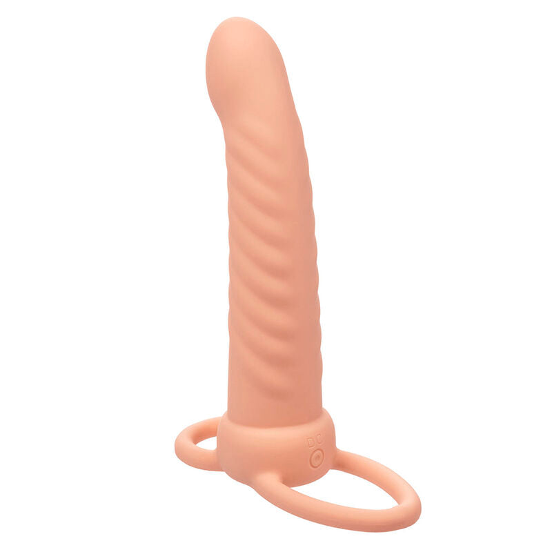 CALEXOTICS - MAXX RIBBED DUAL PENETRATOR 10 VIBRATIONS FLESH - Amore24