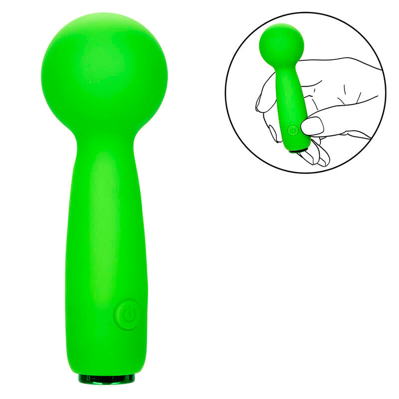 CALEXOTICS - NEON VIBES THE BUBBLY VIBE MINI MASSAGER 10 VIBRATIONS GREEN - Amore24